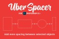 PS图层等间距对齐分布排列扩展插件 UberSpacer 中文版 PS图层等间距对齐分布排列扩展插件 UberSpacer 中文版