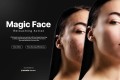 PS人像AI智能磨皮美容祛斑肌肤修饰肤色增强ATN动作 Magic Face Retouching