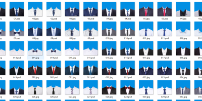 PS证件照素材五官及服装PSD文件免费下载 PS证件照素材五官及服装PSD文件免费下载