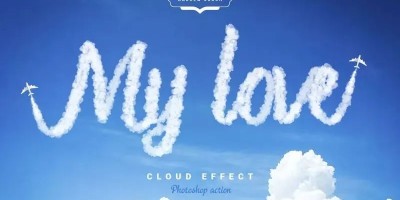 制作云朵特效文字Cloud Text – Photoshop Action 动作预设 制作云朵特效文字Cloud Text – Photoshop Action 动作预设