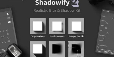 PS一键生成超逼真阴影插件 Shadowify 2.0 中文汉化版支持MAC PS一键生成超逼真阴影插件 Shadowify 2.0 中文汉化版支持MAC