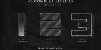 PS一键粉笔字效果图 Chalk Lettering 31种粉笔字动作脚本 PS一键粉笔字效果图 Chalk Lettering 31种粉笔字动作脚本