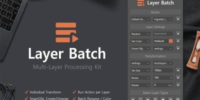 PS图层批处理插件 Layer Batch Processing Kit 中文汉化版下载 PS图层批处理插件 Layer Batch Processing Kit 中文汉化版下载