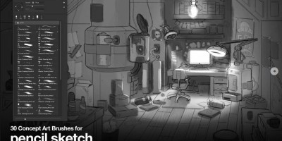 PS原画概念图 Artstation – 30 Brushes for Concept Art 笔刷预设 PS原画概念图 Artstation – 30 Brushes for Concept Art 笔刷预设