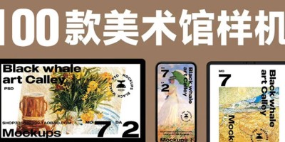100款美术展览馆VI产品周边设计样机模板PSD套装 100款美术展览馆VI产品周边设计样机模板PSD套装