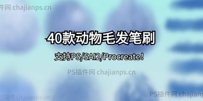 40款毛绒动物毛发鬃毛质感纹理笔刷_支持PS/SAI2/Procreate! 40款毛绒动物毛发鬃毛质感纹理笔刷_支持PS/SAI2/Procreate!