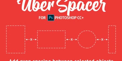PS图层等间距对齐分布排列扩展插件 UberSpacer 中文版 PS图层等间距对齐分布排列扩展插件 UberSpacer 中文版