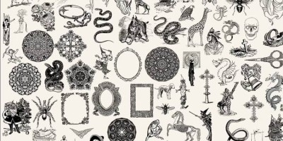 300款暗黑中世纪古典复古风格图案纹身线稿插图PNG免抠设计素材 300款暗黑中世纪古典复古风格图案纹身线稿插图PNG免抠设计素材