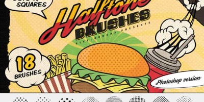 18款波普半色调点阵效果美式复古漫画颗粒波点纹理PS笔刷画笔素材 18款波普半色调点阵效果美式复古漫画颗粒波点纹理PS笔刷画笔素材
