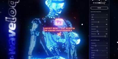 PS像素CRT数字电路扭曲故障模糊霓虹辉光特效插件 Waveloq v1.0.4 中英文版 PS像素CRT数字电路扭曲故障模糊霓虹辉光特效插件 Waveloq v1.0.4 中英文版